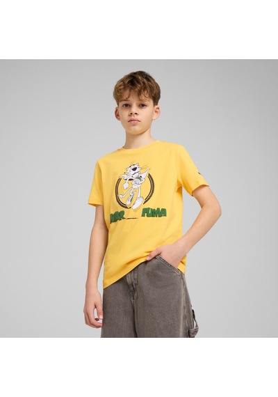 Puma Super Genç Grafik I Tişört 629864 55 SARI Sarı
