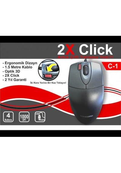 Concord C-1 Mouse Siyah