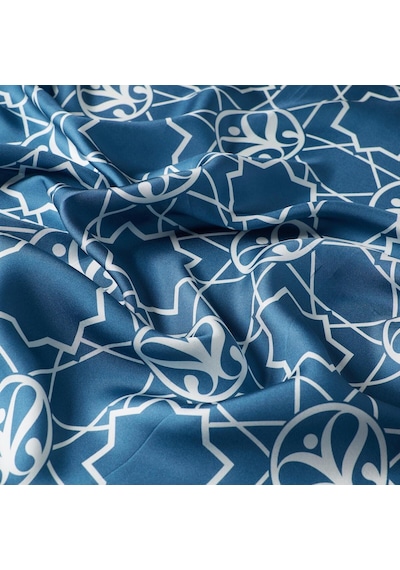 İpekevi Twill İpek Eşarp - Seljuk Monogram - Kot Mavi - Kot Mavi