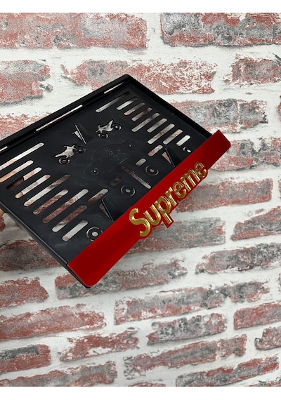 Supreme Gold Pleksi Motor Plakalığı