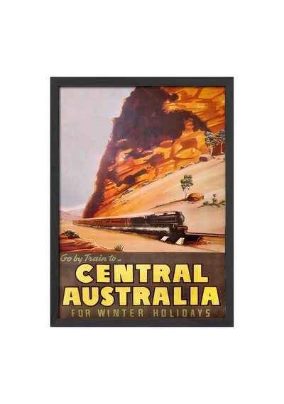 Australia Siyah Ahşap Çerçeveli Poster, Dekoratif Seyahat Duvar Tablosu