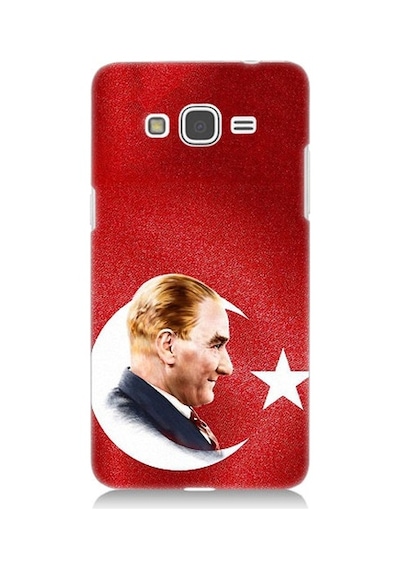 Samsung Galaxy Grand Prime Uyumlu Bayrak Ve Mustafa Kemal Atatürk Desenli Silikon Kılıf