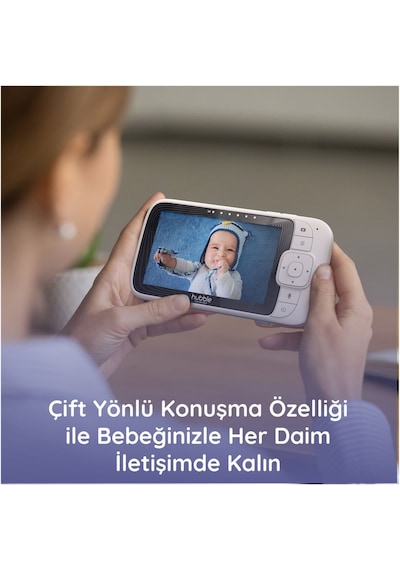 Hubble Nursery Pal Cloud Wifi-connect 5 Dijital Ekranlı Bebek Kamerası Beyaz / Beyaz