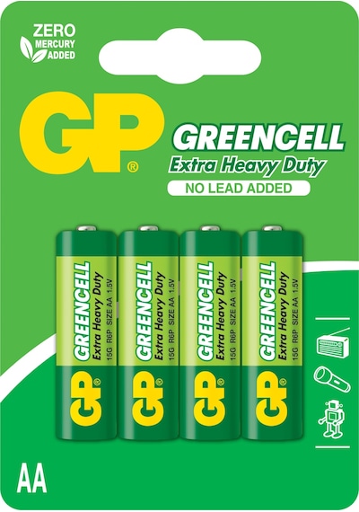 GP Greencell 15G-U4 R6P AA Kalem Pil 4'lü