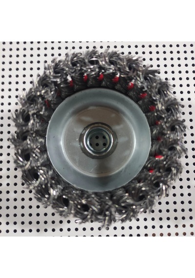 Novax Çanak Fırça Burgulu 100 Mm M14 Tüv Onaylı Ce Belgeli Daire Burgu Çanak