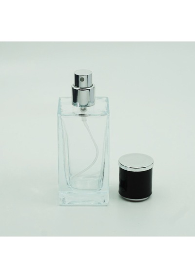 Boş Parfüm Şişesi 50 Ml Kare 5 Adet Sprey Aparat İle Kapatılır-kolay Kapama Boş Şişe