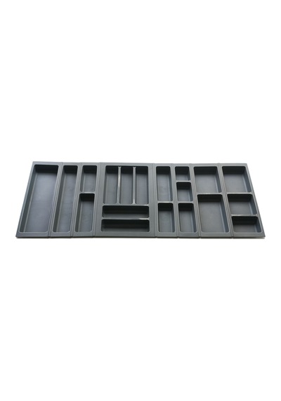 Mutfak, Modüler Kaşıklık Seti, Antrasit, 114 x 48 cm (Enden-Boydan 3,5 cm Kesilebilir)