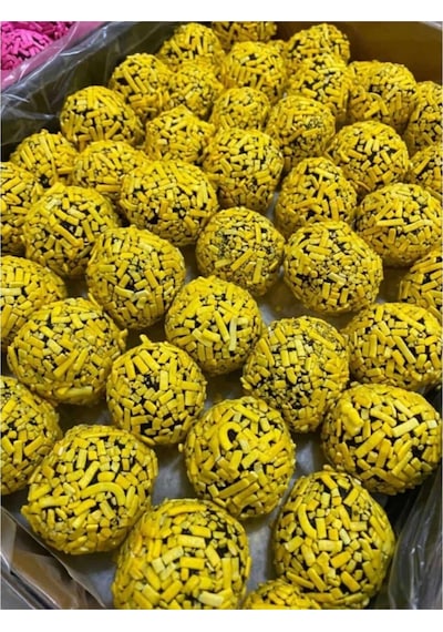 Sarı Kaplamalı Çikolata Truf Topları 500 Gr