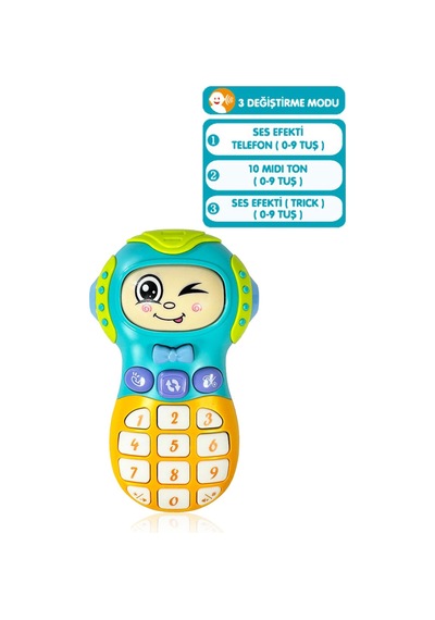 Toyaş Işıklı Ve Müzikli Ceptelefonu Bebek Motor Beceri Gelişimi Müzikli Oyuncak Ceptelefonu Bebek Oyuncağı Yeşil-mavi Mavi - Yeşil