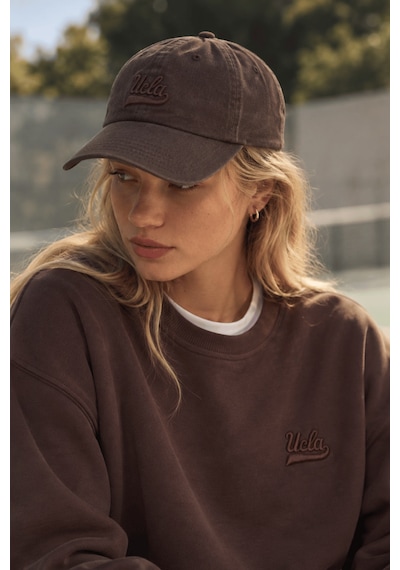 UCLA Fortuno Kahve Baseball Cap Nakışlı - Unisex Şapka Kahverengi