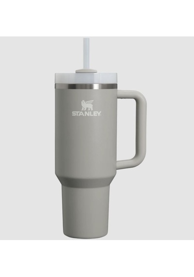 Stanley Quencher Pipetli 1.18lt Kül Rengi Termos Siyah