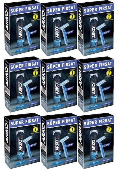 Arko Men Banyo 5 Adet + Cool Köpük Pro 200ml 9 Lu Set