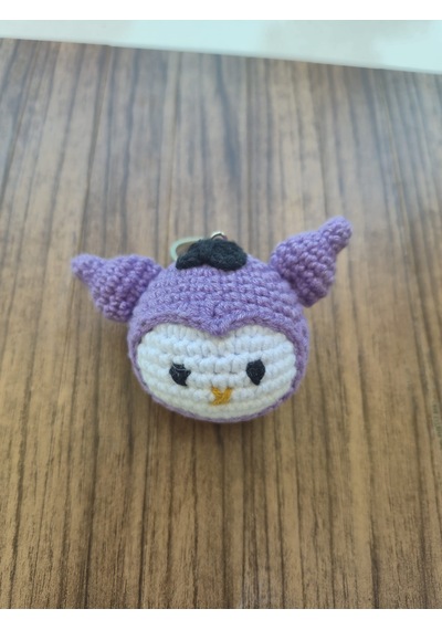 Amigurumi Mor Anahtarlık Açık Mor