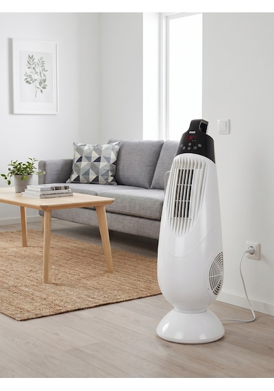 Raks Tower Plus Kule Tipi Vantilatör - Uzaktan Kumanda, Aroma Difüzyonu, 90 W, Sessiz, 13.5 M3/s, Oda Sıcaklığı Bilgisi