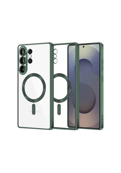 Samsung Galaxy S26 Ultra Uyumlu Kross Magneticsafe Kapak - Koyu Yeşil