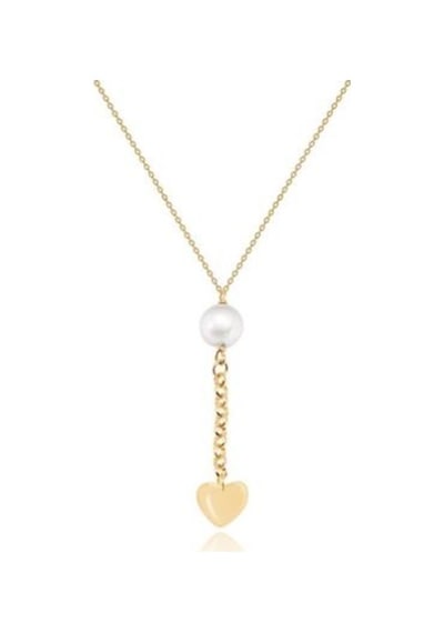Diamond Line-Gülaylar - Sarı Altın 14 Ayar Kalp Kolye N11.25221