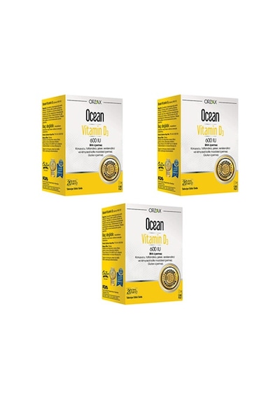 Ocean Vitamin D3 600 IU Sprey 20 ML 3 Adet