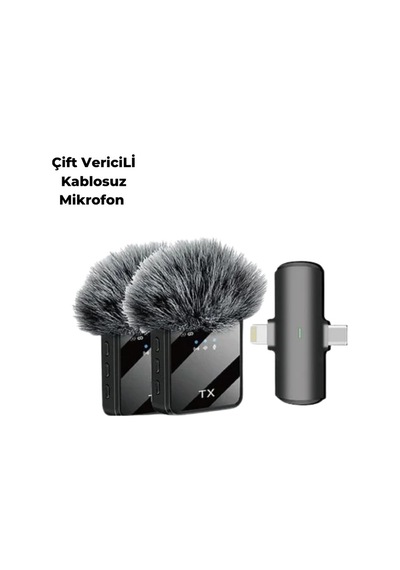 F15 2'li Kablosuz Yaka Mikrofon Seti Video, Podcast Ve Vlog İçin
