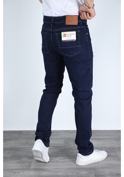 Myrab Denim Erkek Lacivert Regular Fit Rahat Kesim Denim Kot Pantolon - Esnek Likralı Jeans