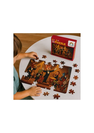 Orkestra Mini Puzzle 40 Parça 3-7 Yaş Eğitici Çocuk Puzzle Yapboz