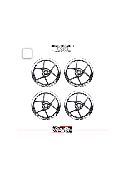 Yamaha Yzf-r25 Jant Şeridi Yarım Jant Kaplama & Yzf-r25 Yazı Sticker Seti 32944888