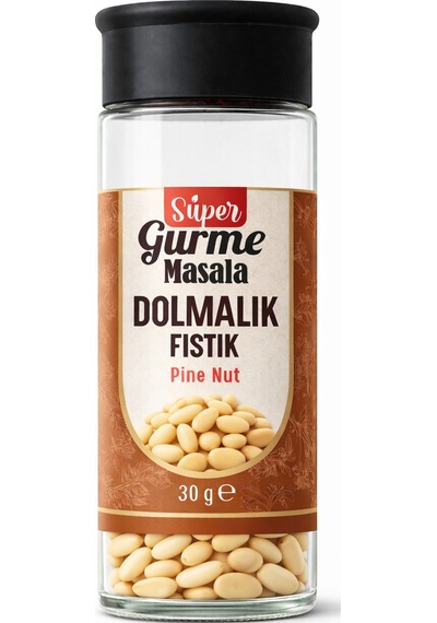 Bergama Dolmalık Fıstık 30 Gr Cam Kavanoz 1. Kalite Çam Fıstığı