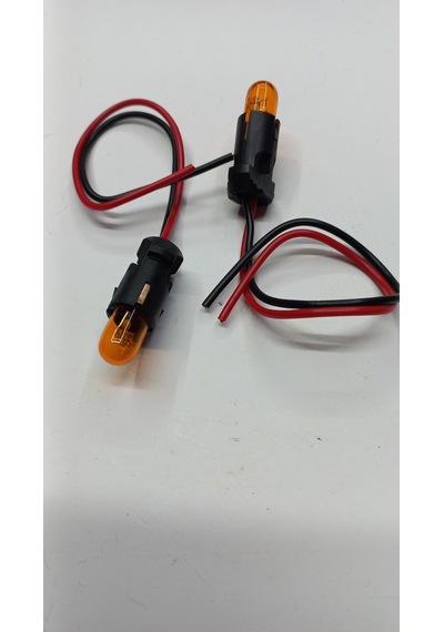 12V T10 Turuncu Ampul Ve Duy Takım Unıversal  Cam