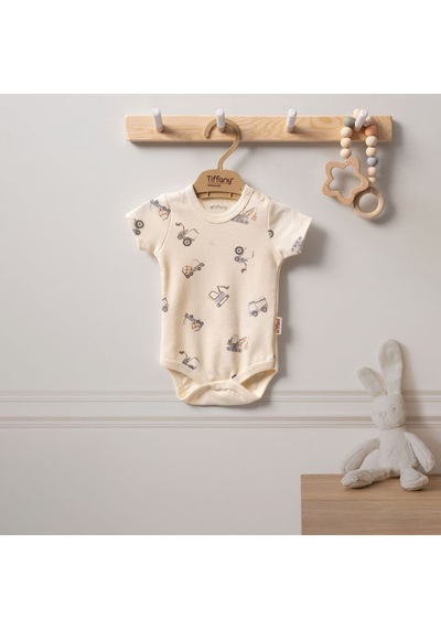 Tiffany Baby & Kids Tiffany Baby Work Machine Yarım Kol Kruvaze Badi 23008 Ekru
