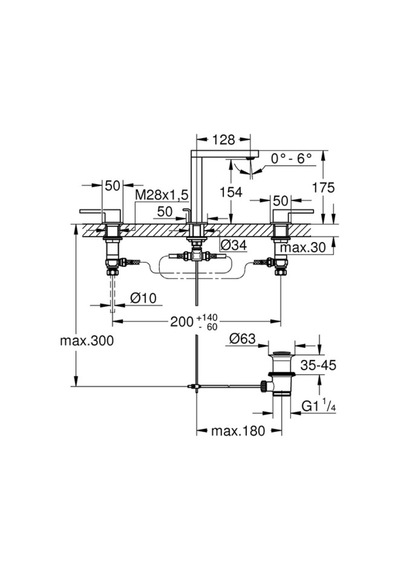 Plus 3 Delikli Lavabo Bataryası 1/2"m-boyut 20301003 Diğer