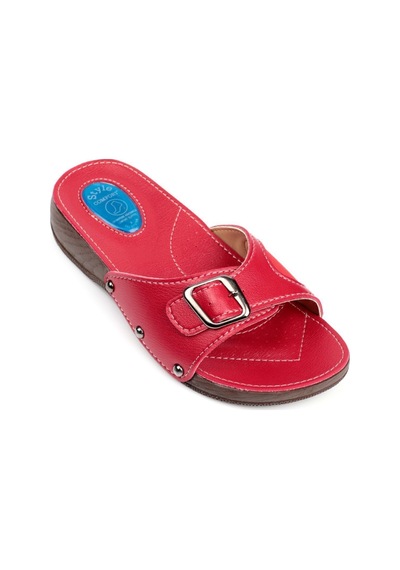 Comfort Style Kadın Bordo Ortopedik Halluks Ve Topuk Dikeni Terliği Kemik Çıkıntısı Terliği Kırmızı