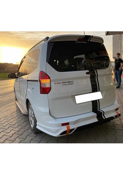 Ford Tourneo Courier Egzoz Görünümlü Arka Ek Plastik Siyah Difüzör Arka-bodykit-ek-karlık