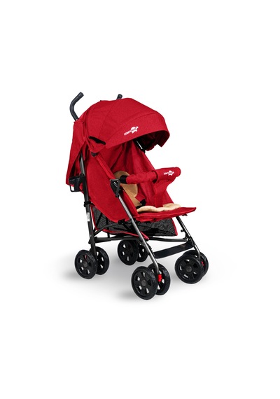 Comfymax Tam Yatar Baston Bebek Arabası – Dark Red