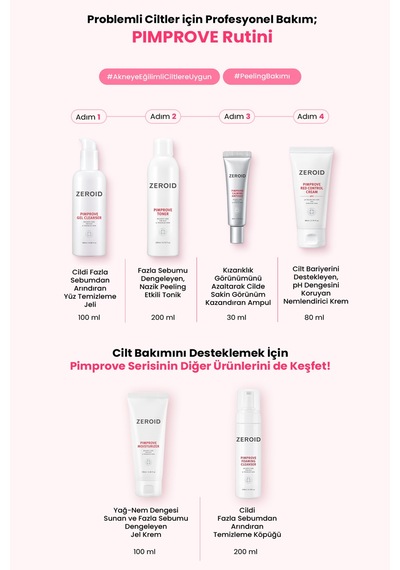 Akneye Eğilimli Ciltler İçin Uygun Ph Dengesini Koruyan Krem Zeroıd Pimprove Red Control Cream Ph4