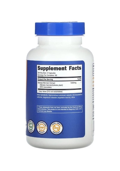 Nutricost Bacopa Monnieri 1000 Mg 120 Kapsül.usa Menşei.dmmedicine'den