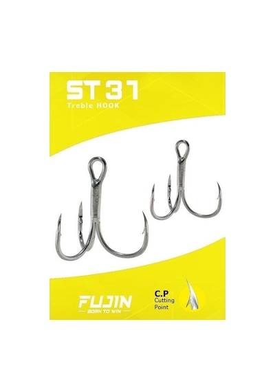 Fujin St31 Üçlü Maket Balık Kancası Nickel 2