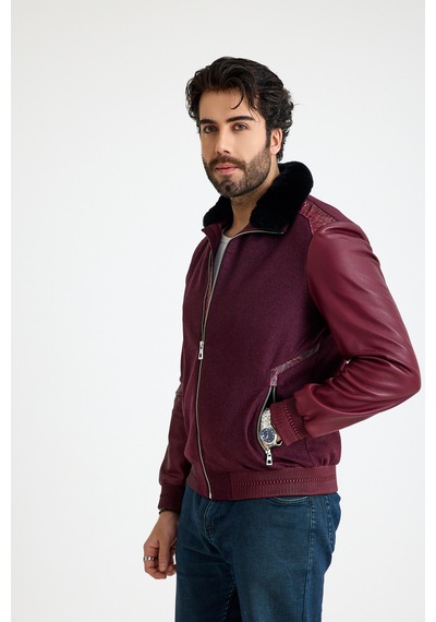 Franko Armondi Klasik Erkek Deri Ceket E49-kd-2916 Bordo