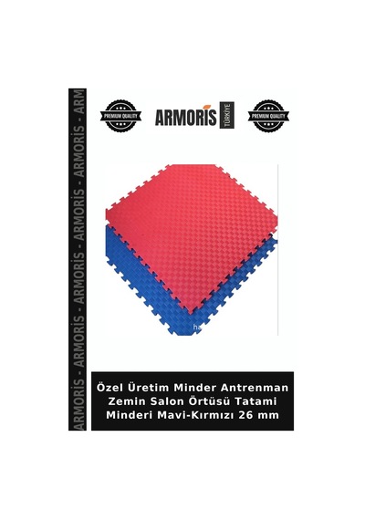 Özel Üretim Minder Antrenman Zemin Salon Örtüsü Tatami Minderi Mavi-kırmızı 26 Mm Mavi - Kırmızı