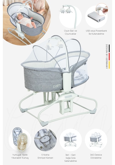 Huggy Calm All In One Sallanabilir Mini Beşik