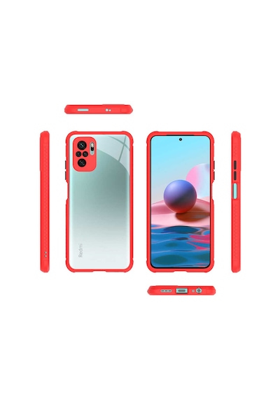 Redmi Note 10s Kılıf Klfs Kaff Kapak - Kırmızı Kirmizi