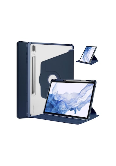 Samsung Uyumlu Galaxy Tab S7 Fe Lte T737 T736 T733 T730 Kılıf Termik Kalem Bölmeli Dönebilen Standlı Kılıf