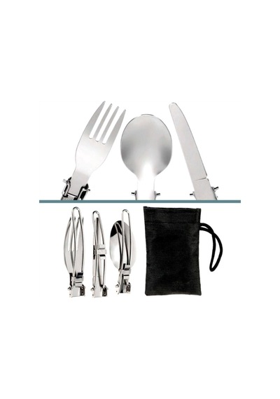 Omeniv 3lü Set Bıçak Çatal Kaşık Paslanmaz Çadır Kamp Outdoor Çok Renkli