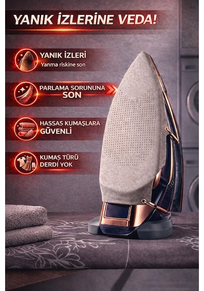 Teflon Ütü Altlığı Ütü Yanmasını Önler, Parlama Yapmaz, Hassas Kumaş Koruyucu, Kaygan Taban, Diğer
