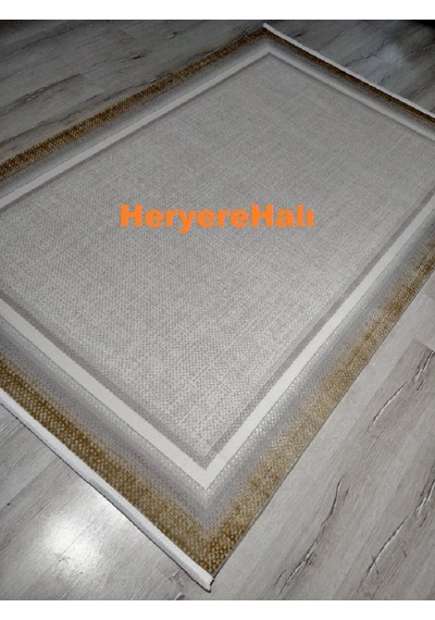 Yamalı Home Quka Halı Bodrum 7007 Sarı Gri %100 Akrilik160x230