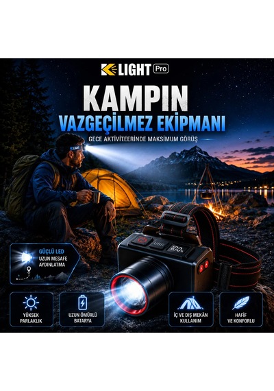 K Light Kl811 Kafa Lambası Siyah