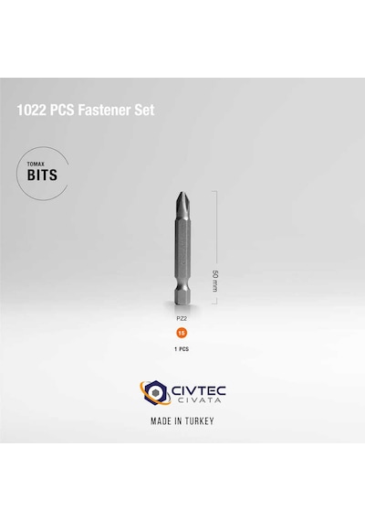 Civtec 1022 Parça 17 Çeşit Vida Ve Dübel Seti -Takım