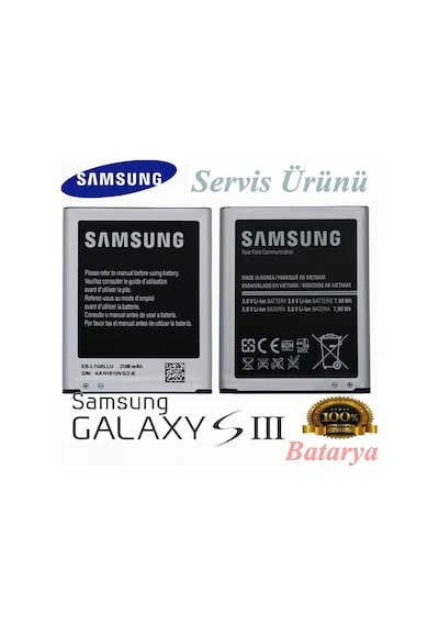 Samsung Uyumlu Galaxy S3 İ9300 Batarya 2100Mah S3 -