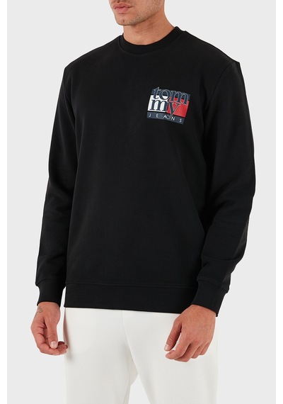 Tommy Jeans Erkek Sweat Dm0dm22093 Bds Siyah Siyah