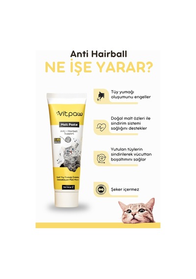 Kediler İçin Tüy Ve Genel Sağlık Vitamin Seti Malt Paste - B+ Complex - Multi Paste