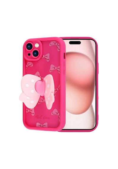 Apple Uyumlu iPhone 15 Kılıf Kamera Korumalı Figür Tasarımlı Zore Kapya Kapak-pembe Açık Pembe Açık Pembe Açık