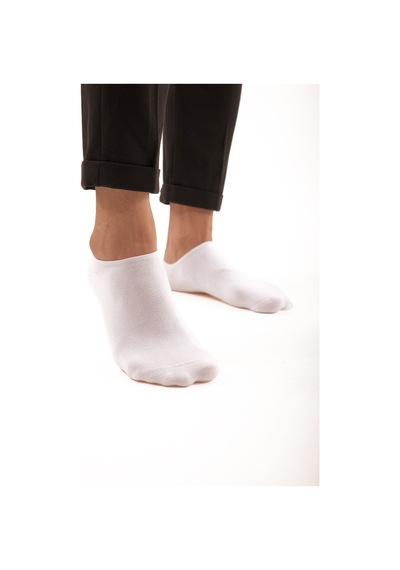 Bamboo Star Bambu Erkek Sneaker 3 Siyah- 3 Beyaz Çorap Dikişsiz Bilekte Görünmez Spor Çorap Premium 6'lı Paket Siyah - Beyaz